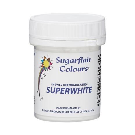 Sugarflair Superwhite - Valkoinen värijauhe, 20g