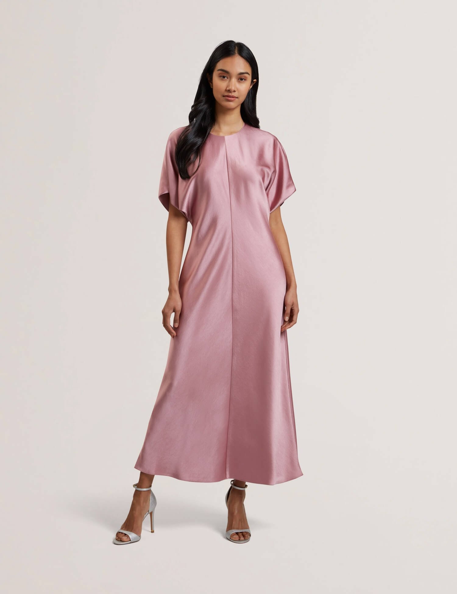 Ted Baker naisten mekko, FIANAA Slouch Sleeve Waisted Column Dres Vaaleanpunainen