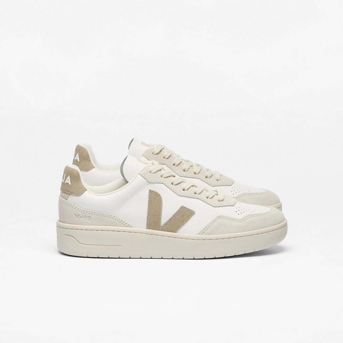 Veja miesten tennarit V-90 Sneaker White Taupe, valkoinen
