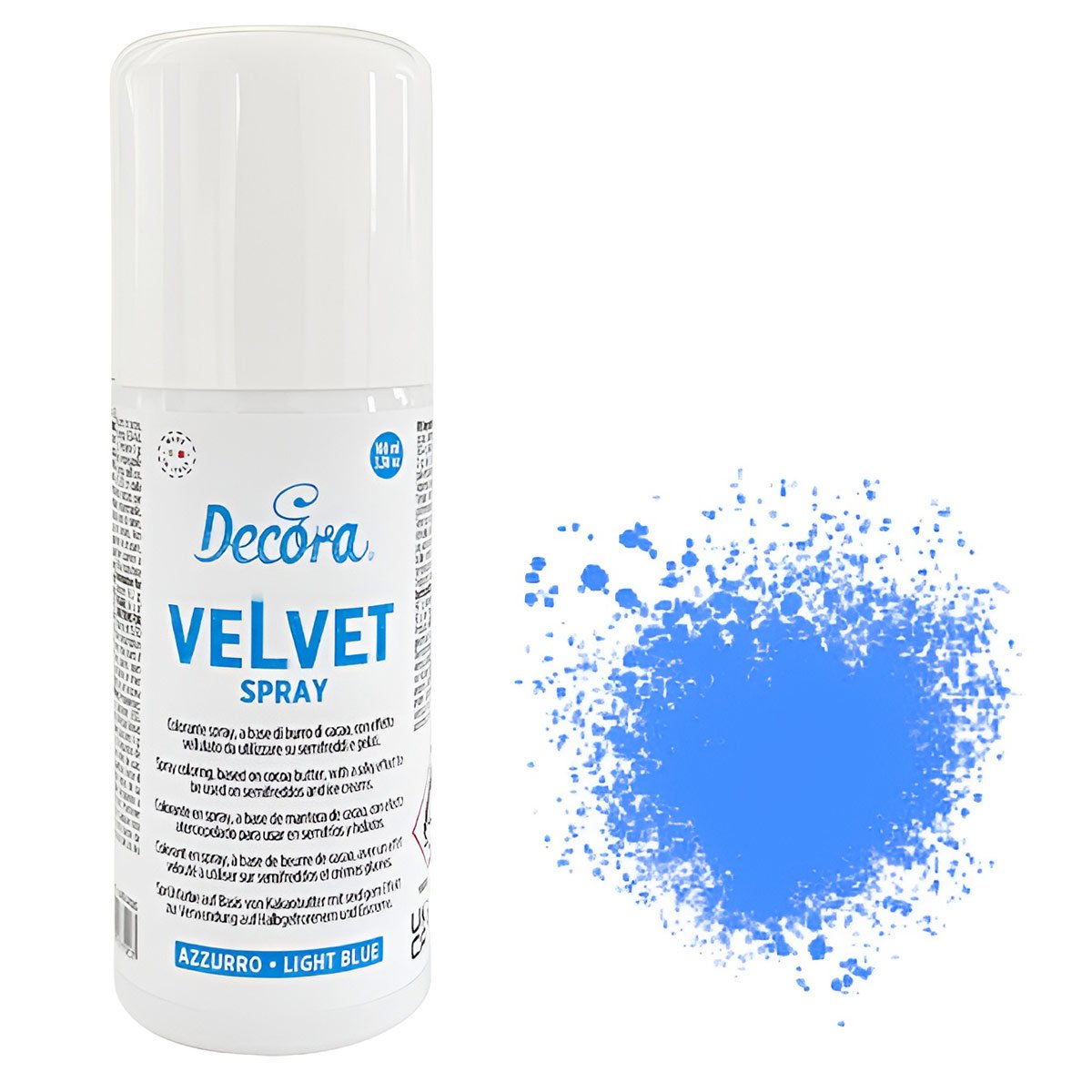 Suklaaspray (Samettispray) - Vaaleansininen, 100ml