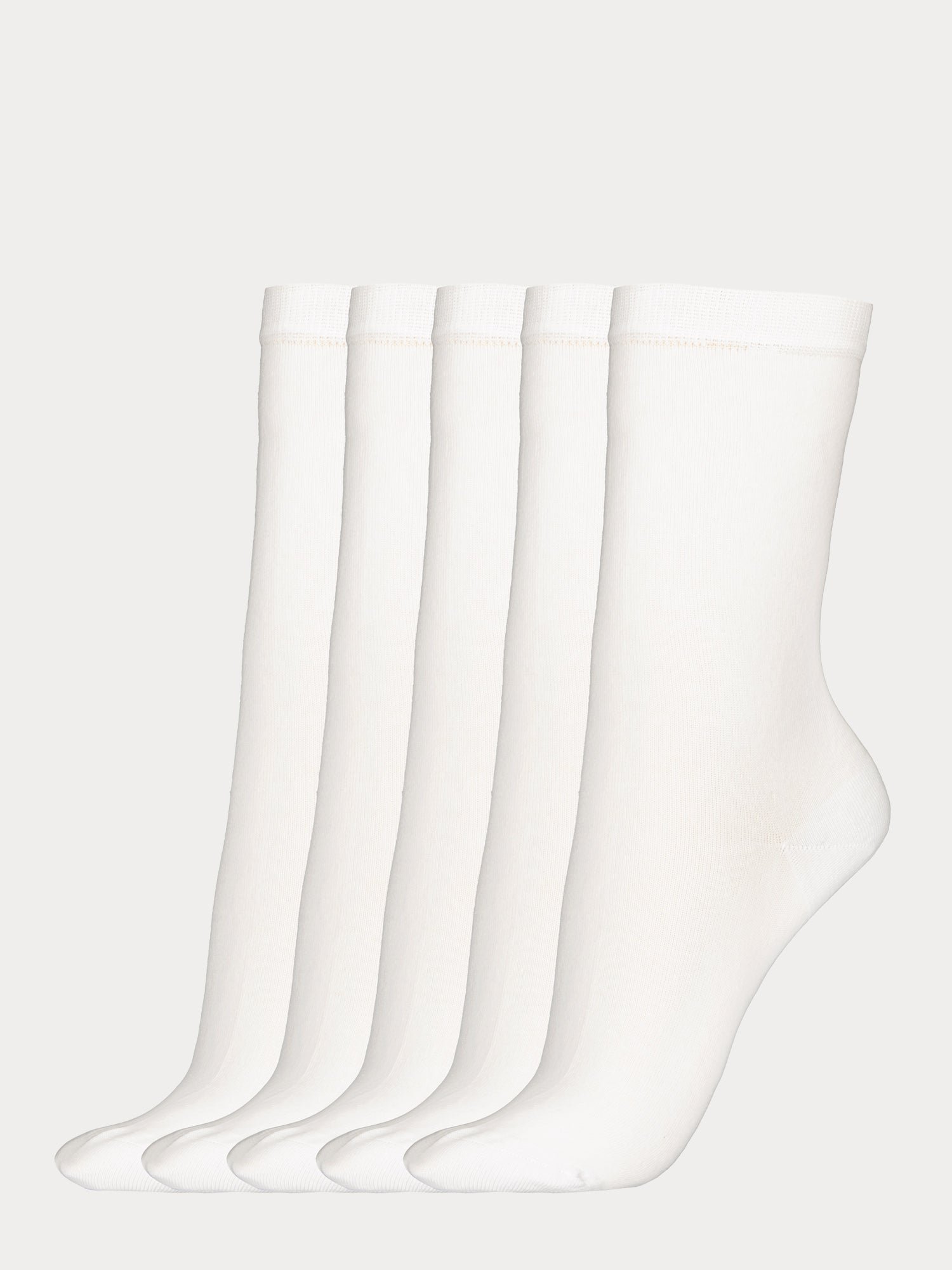 Nanso COTTON BASIC nilkkasukat, 5 paria - valkoinen