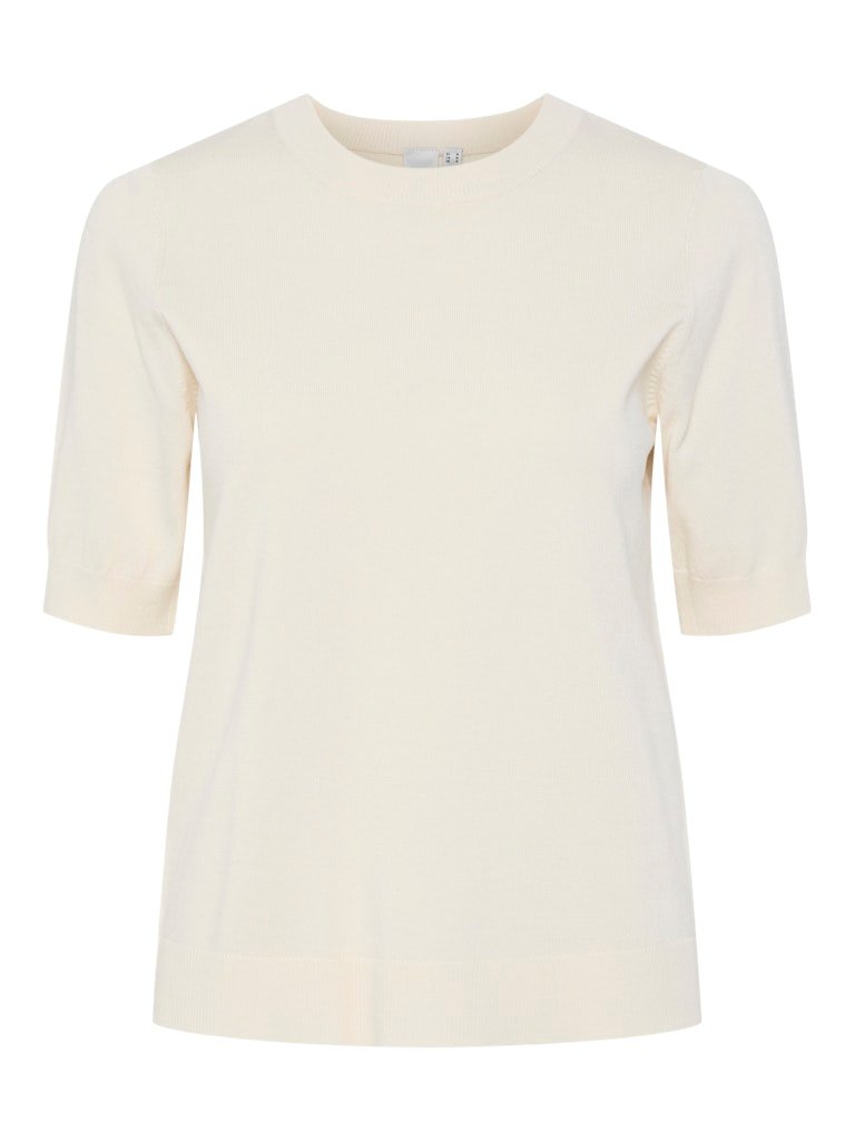 Y.A.S naisten neule, YASLENA SS KNIT PULLOVER S. Luonnonvalkoinen