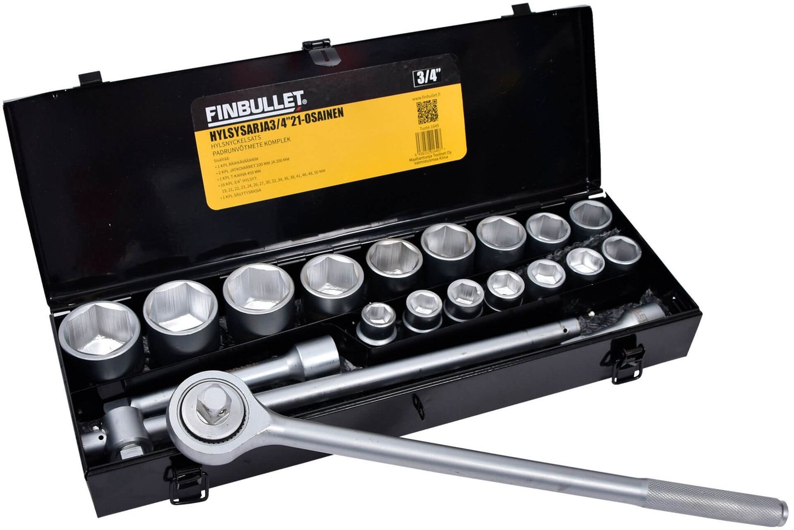 Hylsysarja 3/4" (21 osaa), Finbullet