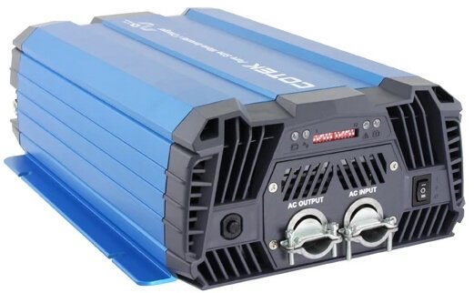 Invertteri ja laturi puhdas siniaalto 1200 W (12 V), Cotek
