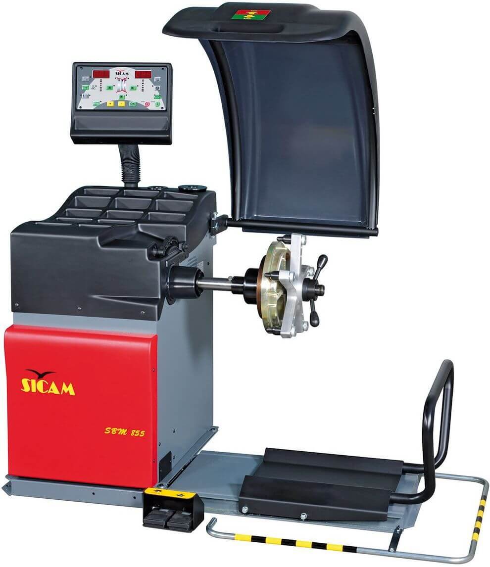 Renkaiden tasapainotuskone SBM855, Sicam