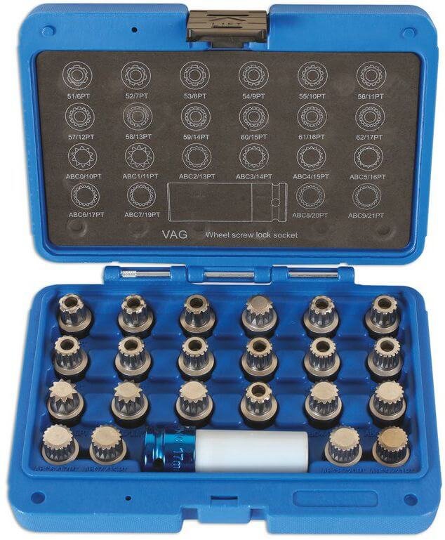 Hylsysarja lukkomuttereille - Volkswagen, Laser