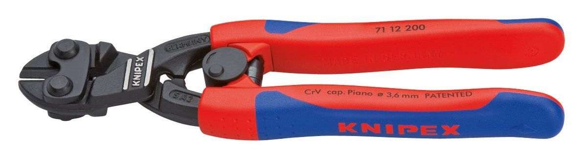 Pulttisakset 200 mm, palautusjousella ja kahvojen lukituksella, Knipex