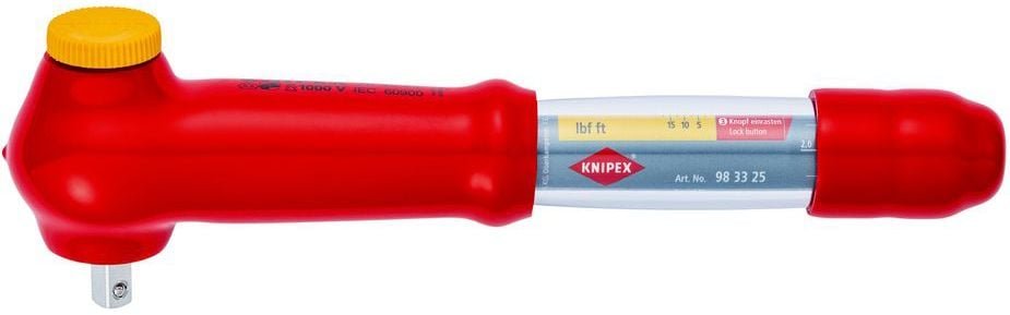 Momenttiavain VDE eristetty 3/8" 5-25Nm, Knipex