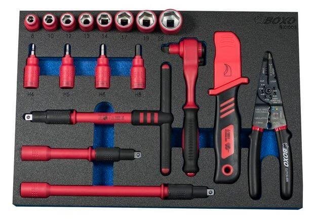 Työkalusarja VDE-hybridiautoille 3/8”