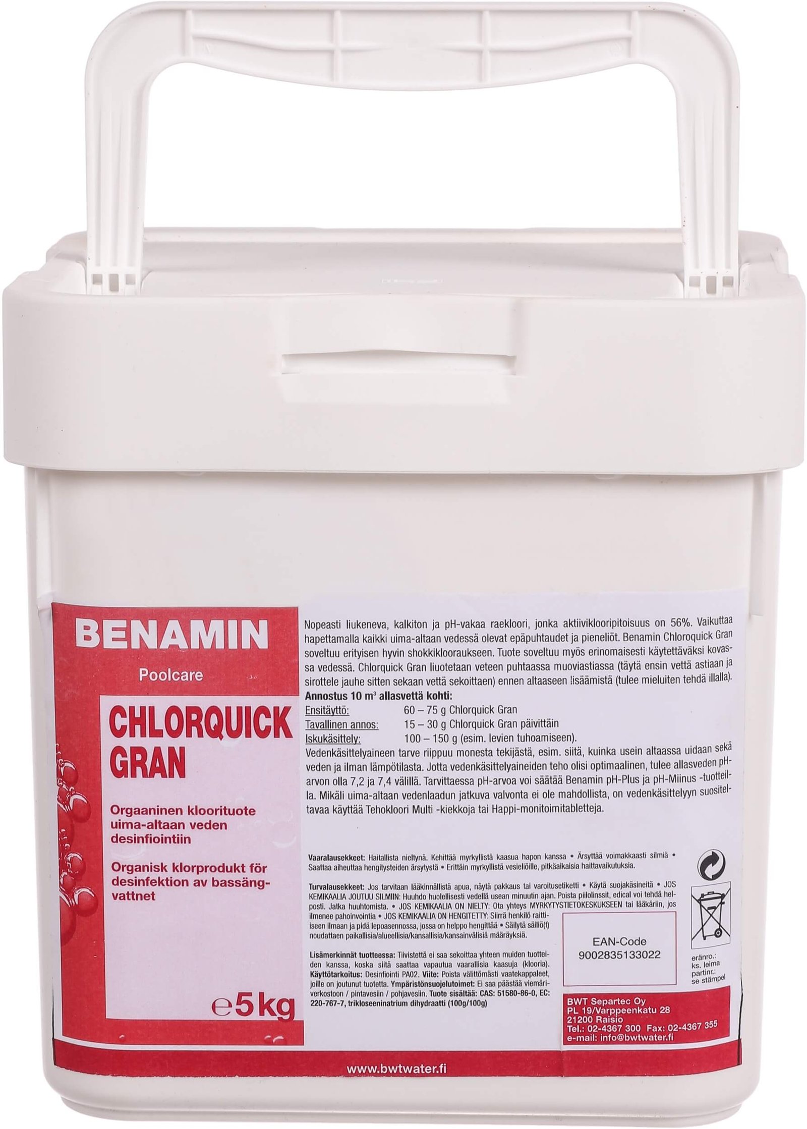 Raekloori Benamin 5 kg, BWT