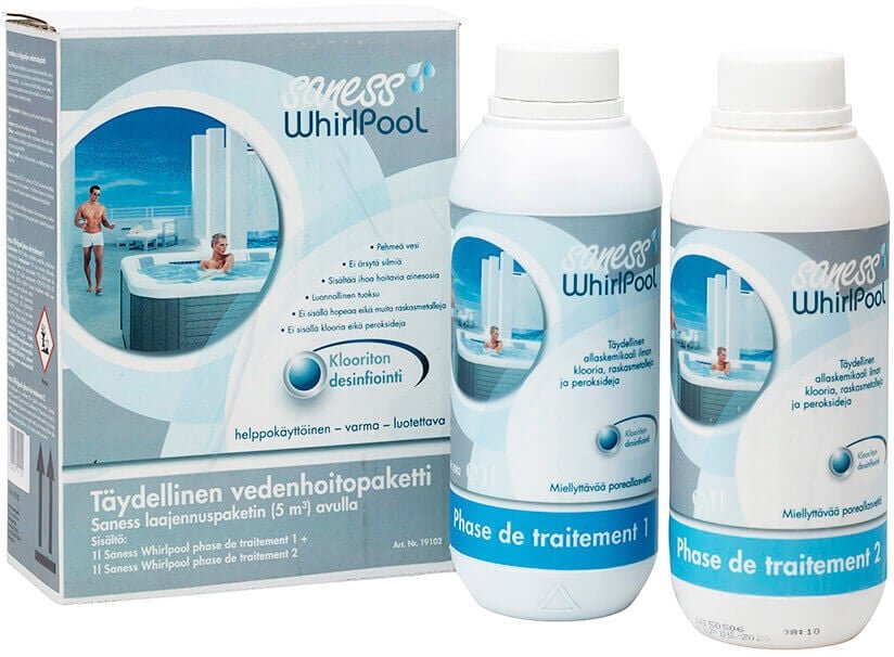 Kloorivapaa uimaveden desinfiointiaine Whirpool, Saness
