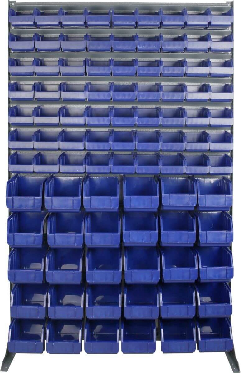 Laatikkoteline, 93 laatikkoa