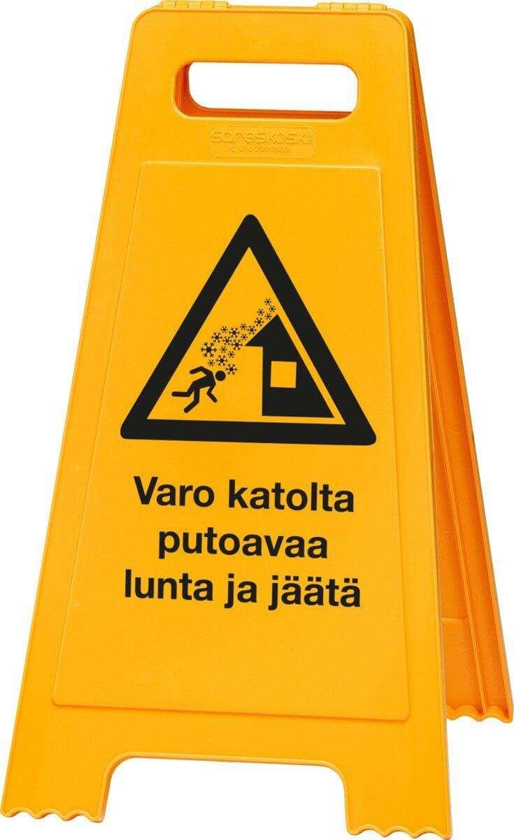 Lattiavaroitustaulu - Varo putoavaa lunta ja jäätä