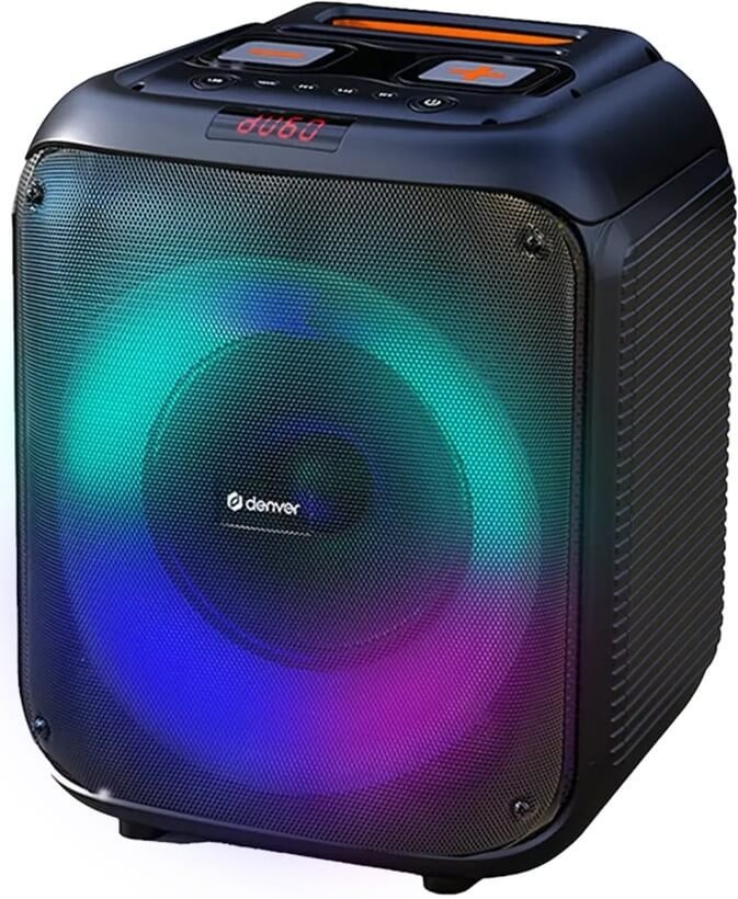 Bluetooth kaiutin 8", valoilla, 40 W, Denver