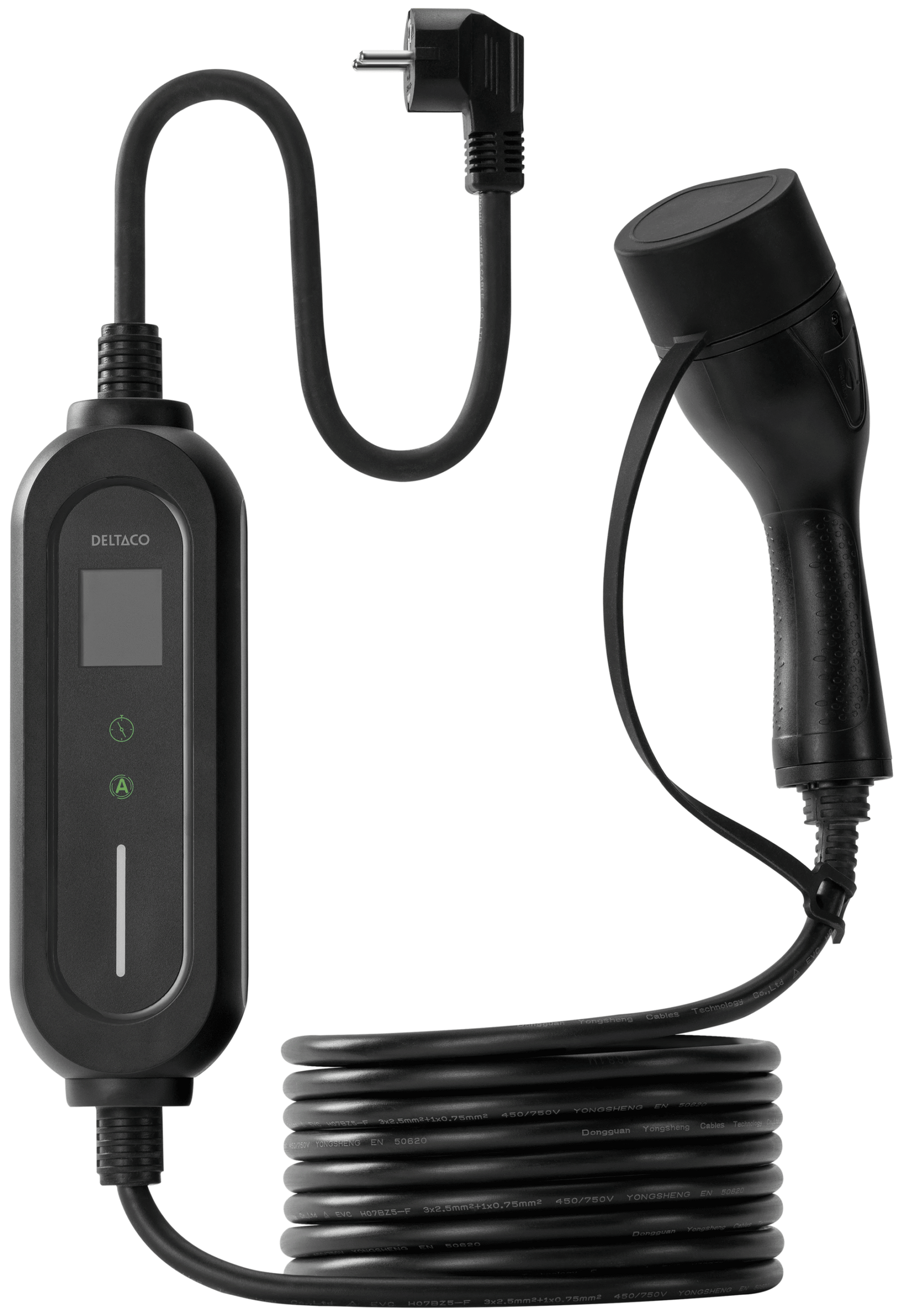 Sähköauton laturi 5,5 m | 1-vaihe | 3,5 kW | Type 2, Deltaco