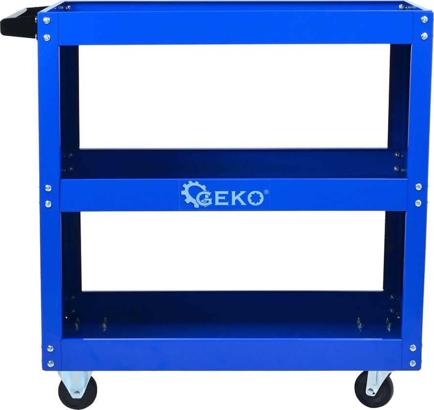 Huoltovaunu reikälevyllä, 3 hyllytasoa, Geko