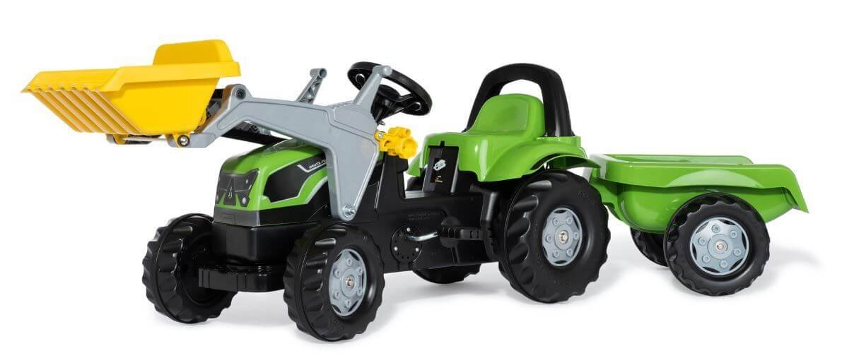 Polkutraktori etukuormaajalla ja perävaunulla Deutz-Fahr 5115 G, Rolly Toys
