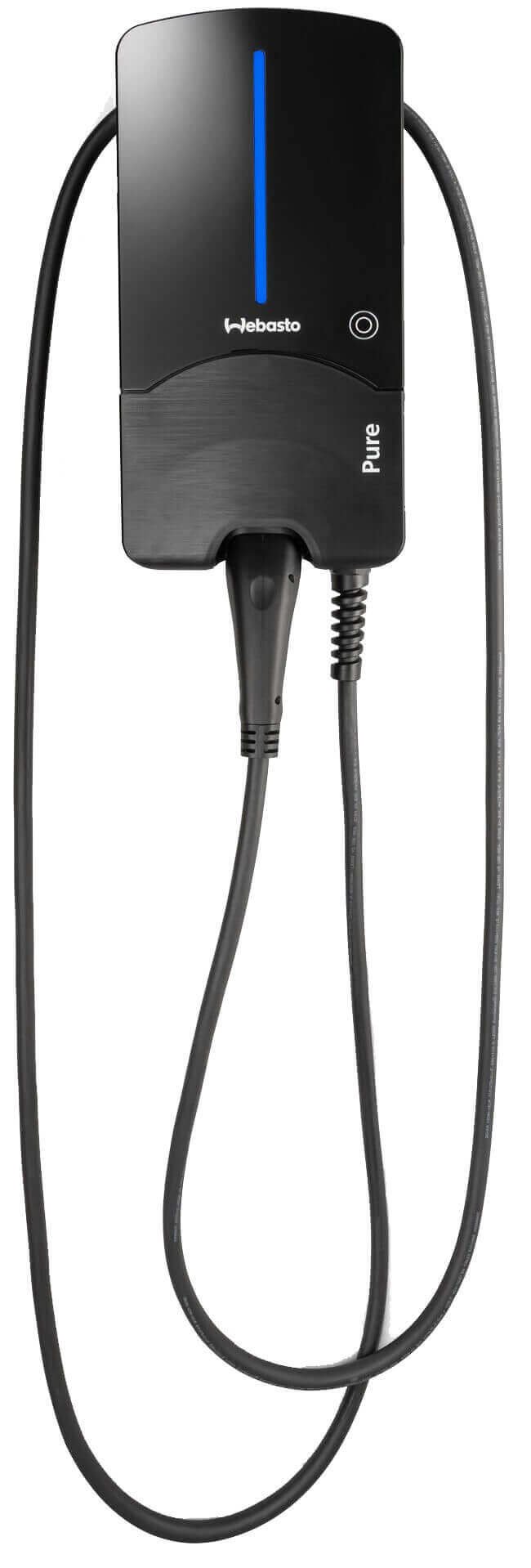Sähköauton latausasema Pure Black 2 |1/3-vaihe | 22 kW | Type 2 | 7 m, Webasto