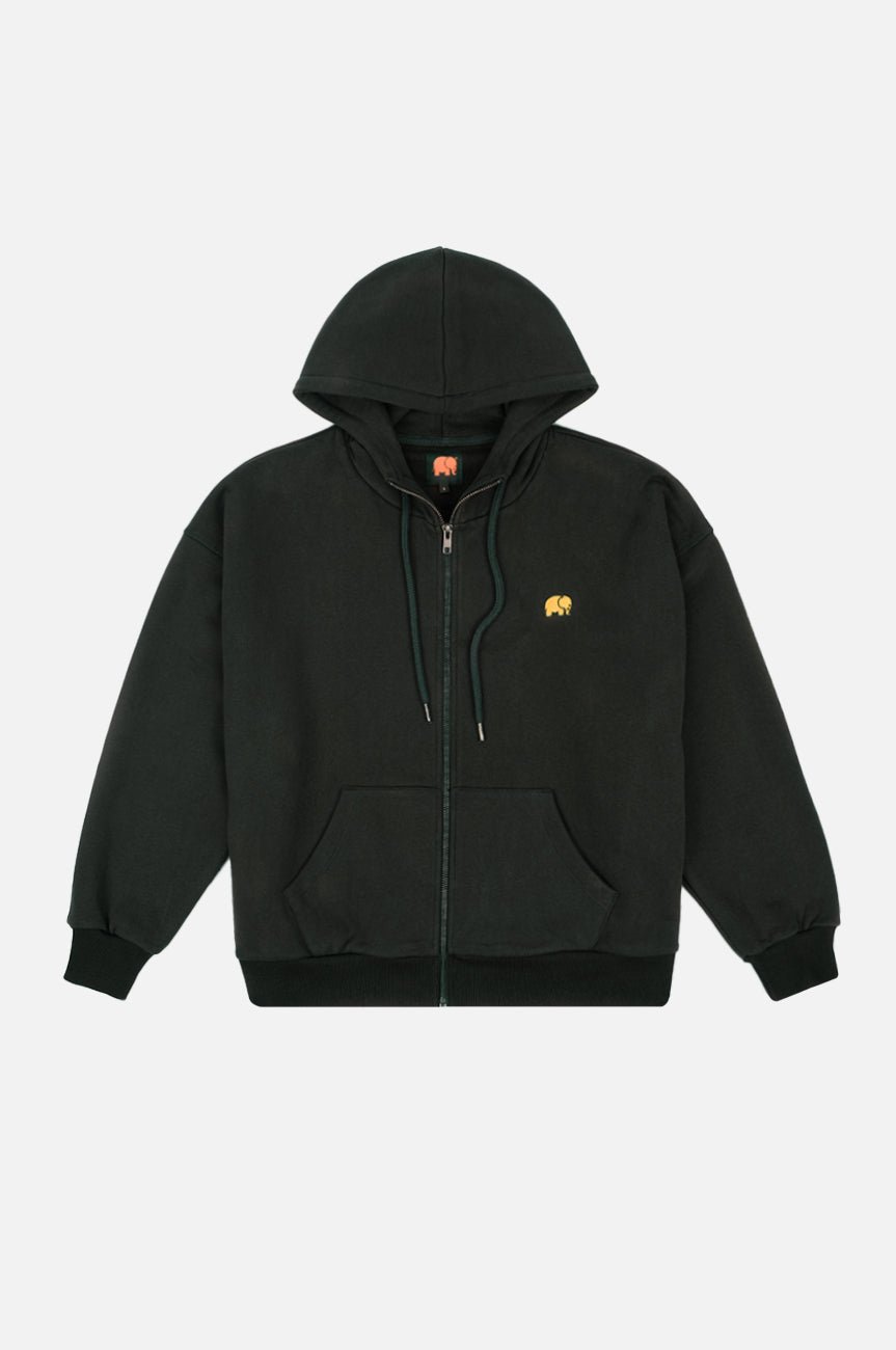 Naisten Vetoketjuhuppari Luomupuuvilla Vihreä