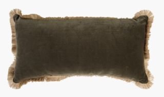 Andrea fringe koristetyyny tummanruskea