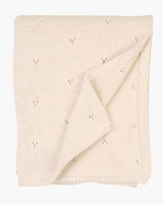 Pointelle torkkupeitto beige