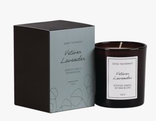 Vetiver Lavender tuoksukynttilä harmaasininen