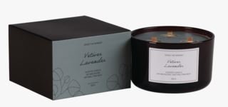 Vetiver Lavender large tuoksukynttilä harmaasininen