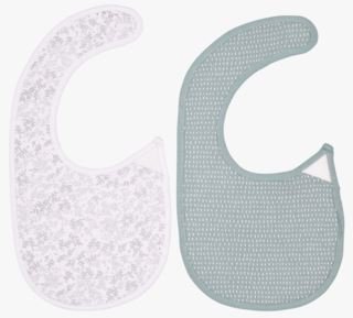 Baby Bibs Leaves ruokalappu, 2 kpl  vaaleanvihreä