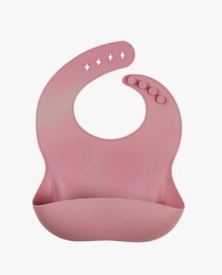 Mina ruokalappu roosa