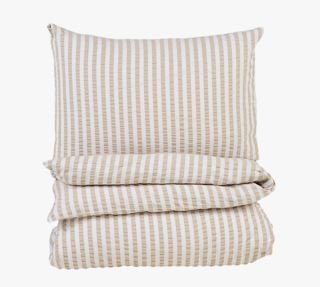 Atelier pussilakanasetti kreppipuuvillaa hiekka