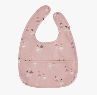 Ballerina ruokalappu roosa