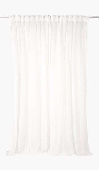 Atelier erittäin leveä pellavaverho valkoinen