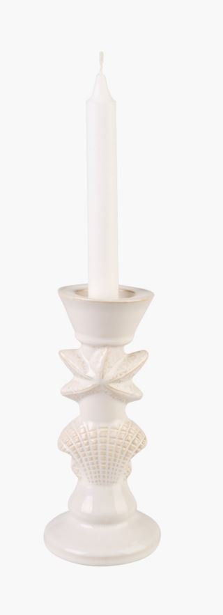Starfish kynttilänjalka valkoinen