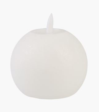 Lucius rustic round led-kynttilä valkoinen