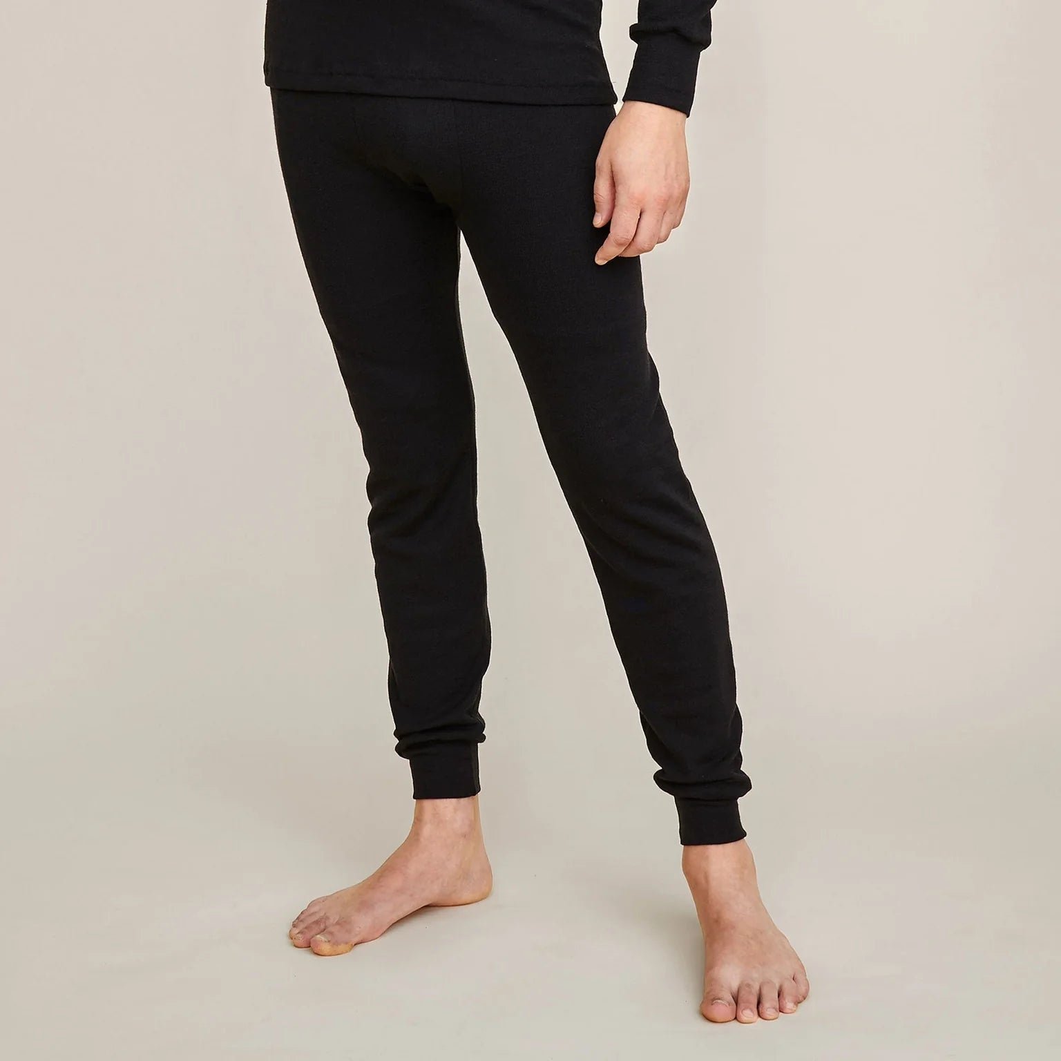 Klassikko Men's Merino Silk Long Johns Black