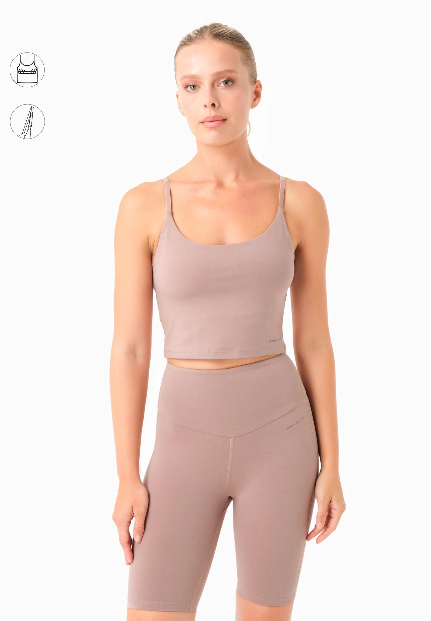 Tarra Cotton Crop Top Brown