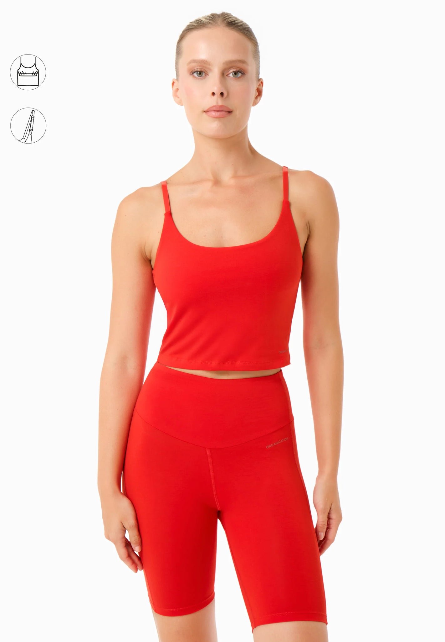 Tarra Cotton Crop Top Red Hot