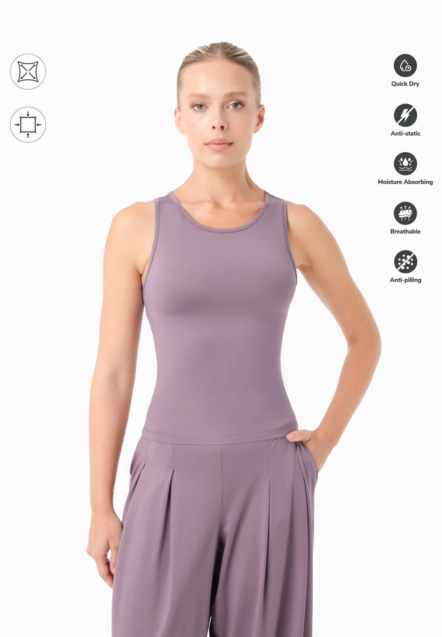 Annya Sporty Tank Top Dirty Lilac