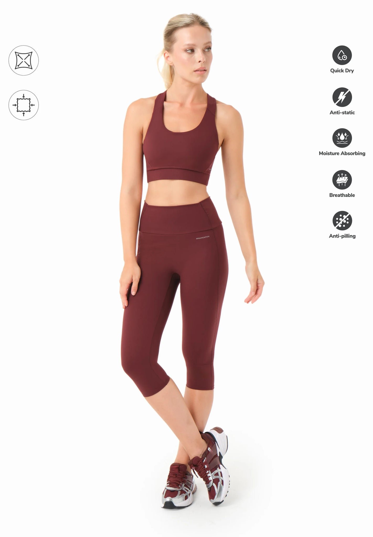 Lailla Capri Leggings Bordeaux