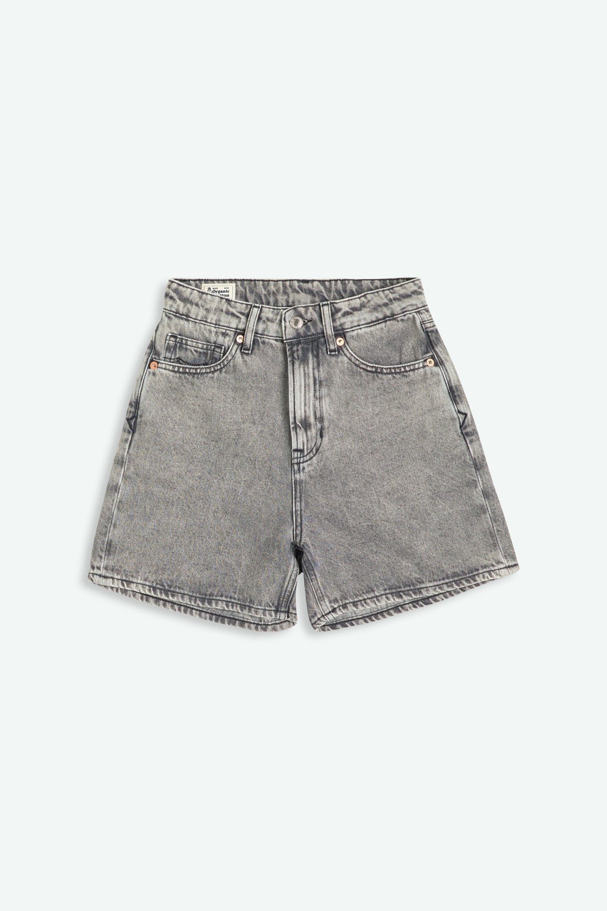 Liora Short Well Grey Mid Marble Denim Shorts