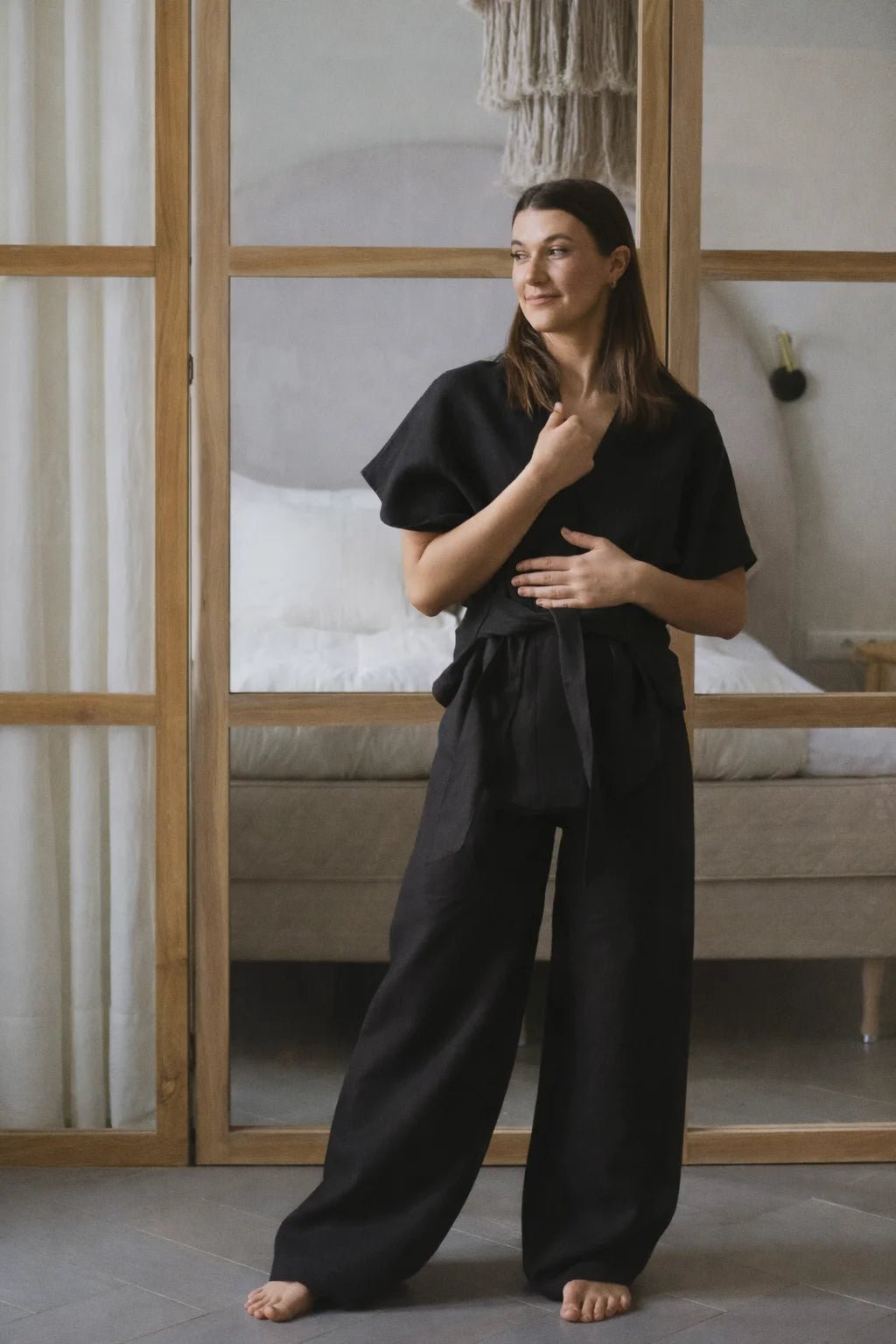 Saga Linen Set Black