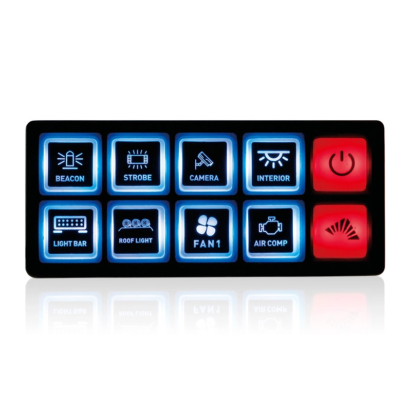 8-kanavainen ohjauspaneeli valojen hallintaan