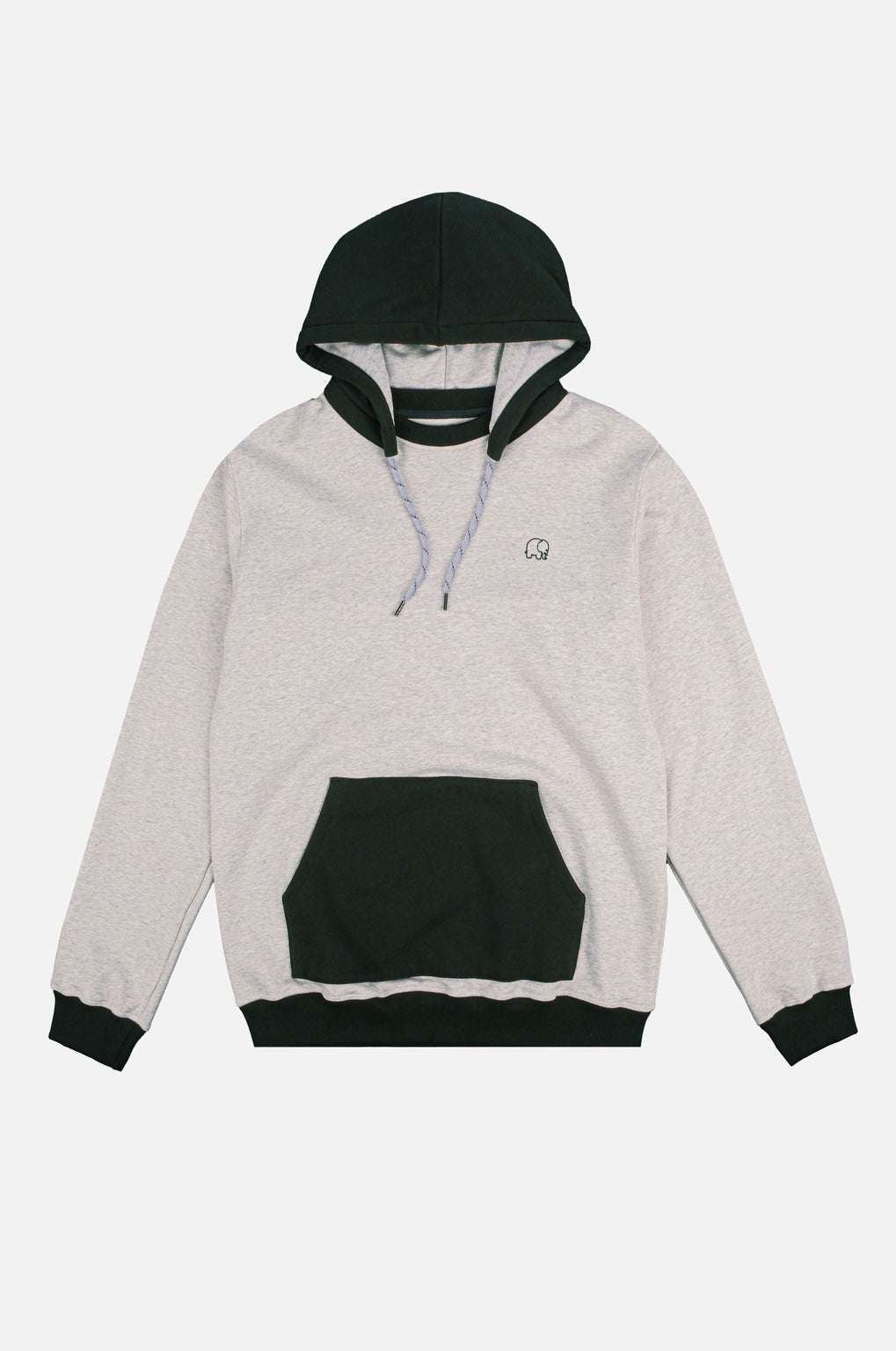 The Hooded Oversized Sweater Warm Heather Grey/Scarab