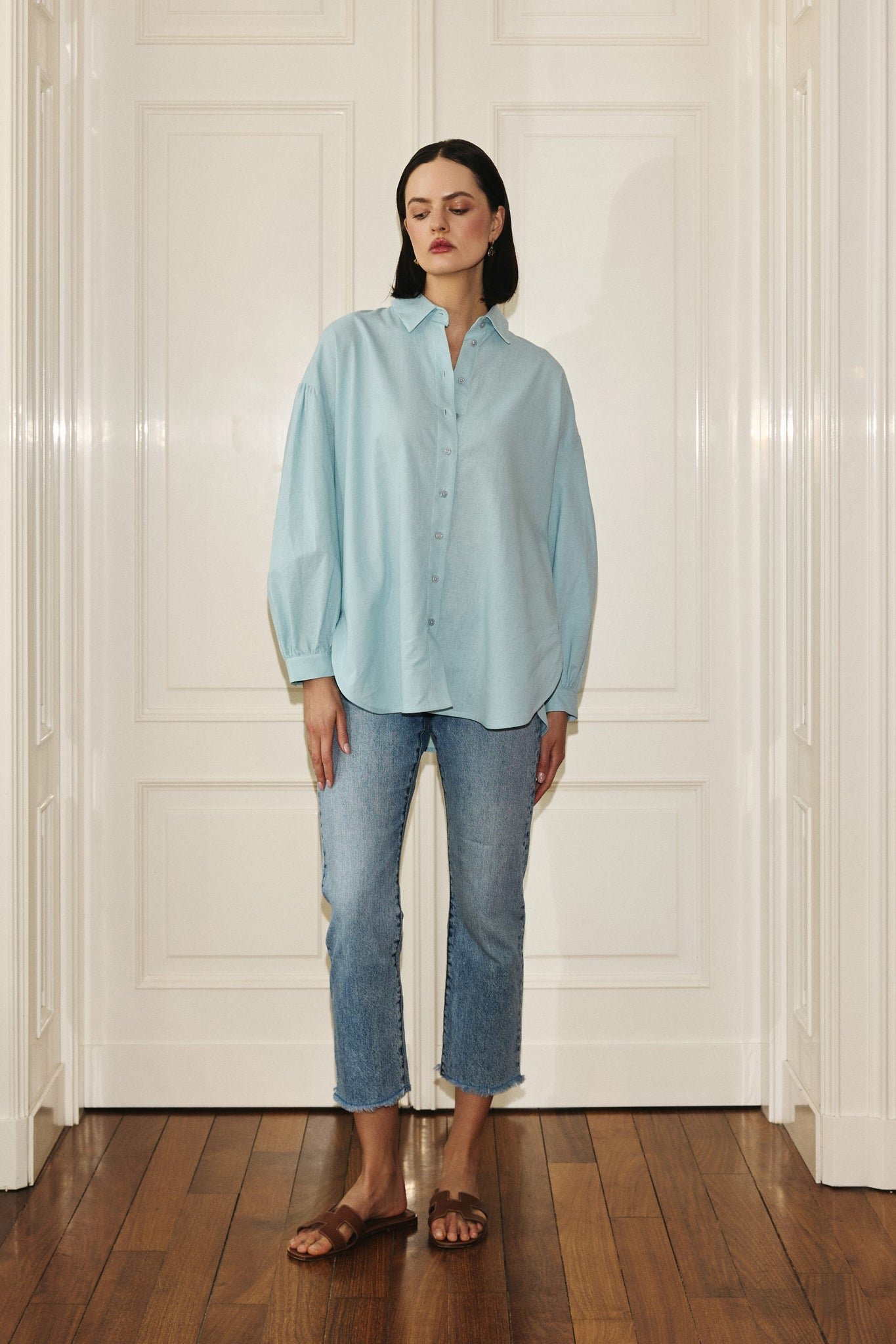 Summer Linen Shirt Pale Blue