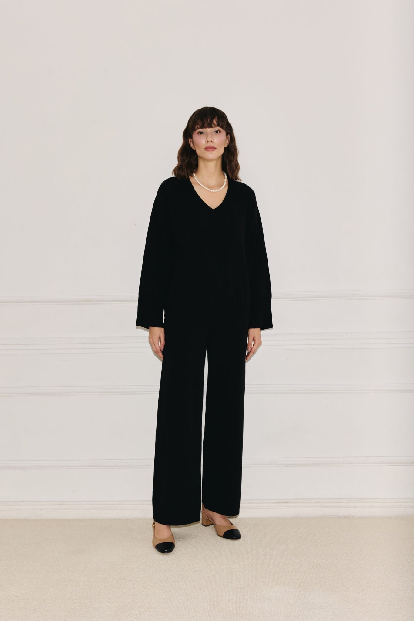 Amelié Knitted Trousers Black
