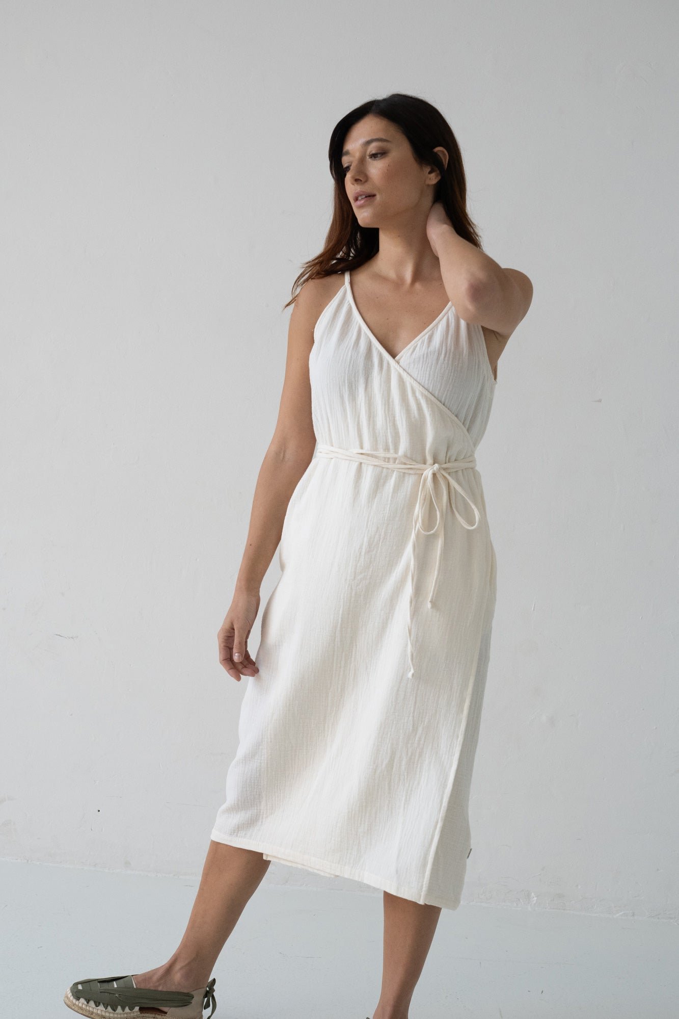 Brielle Strap Dress Beige