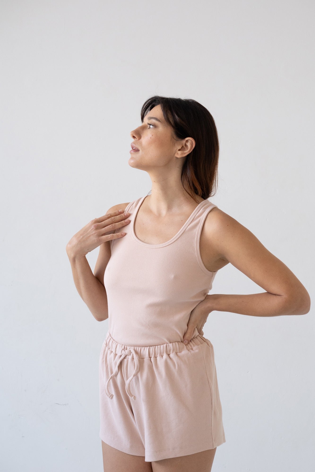 Bonnie Ribbed Tank Top Pink