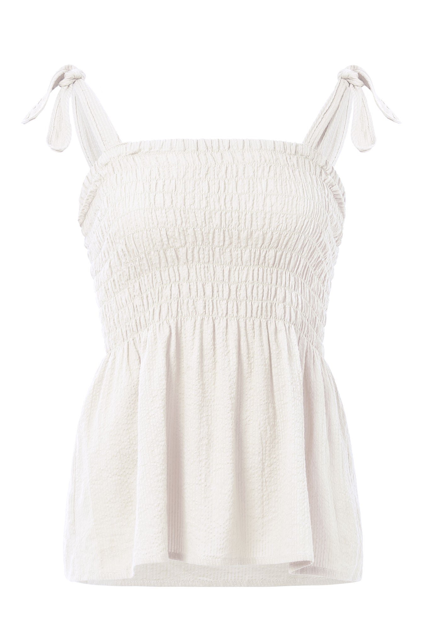 Gaia Organic Cotton Seersucker Top Natural