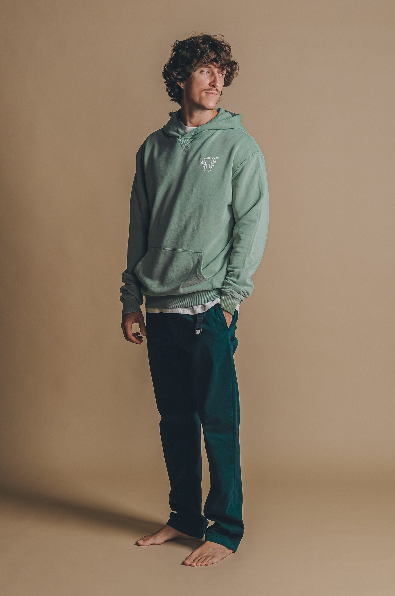 Nature Love Heavy Pigment Huppari Vaaleanvihreä