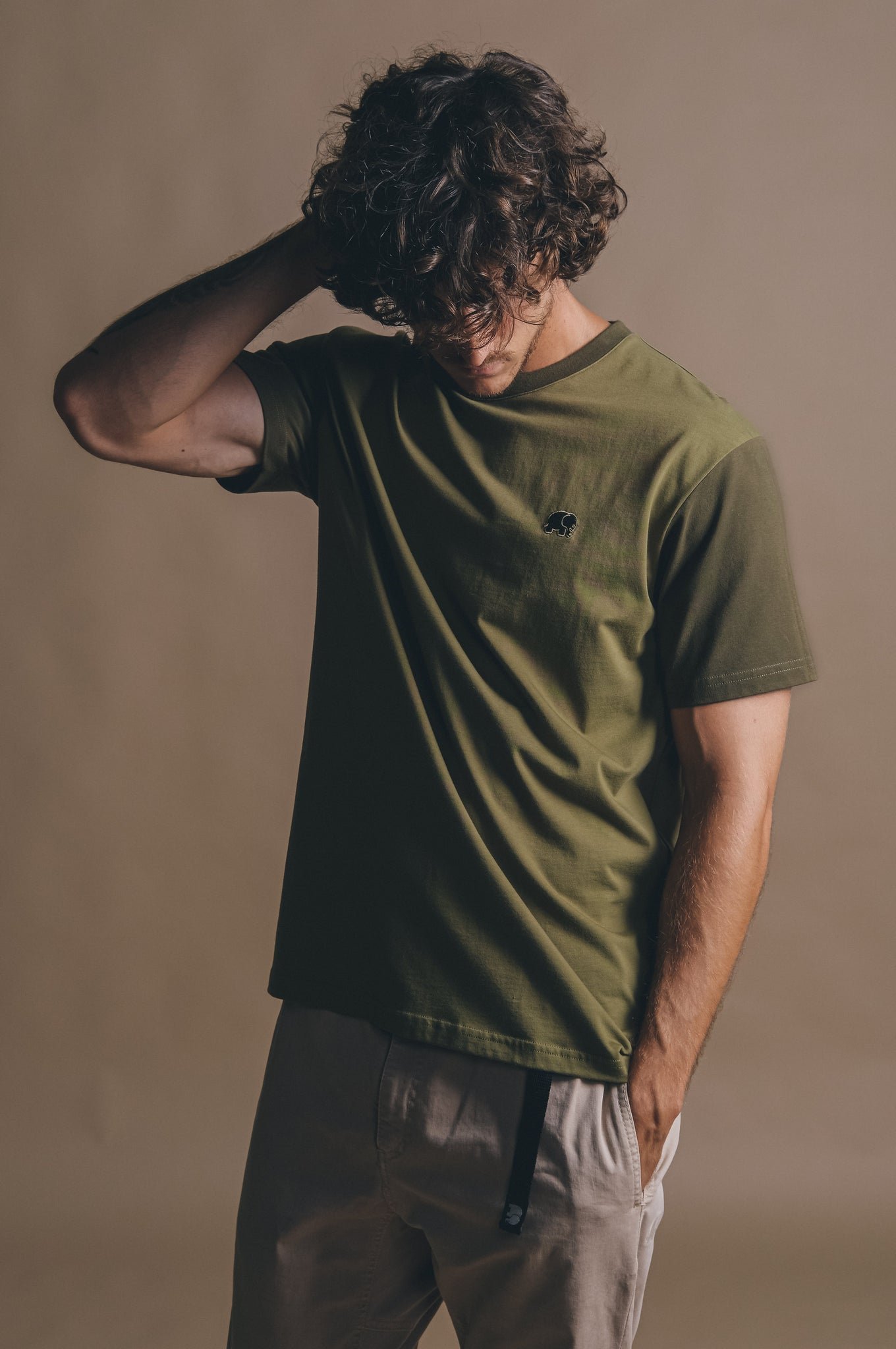 Color Block T-Shirt Gothic Olive/Dark Olive